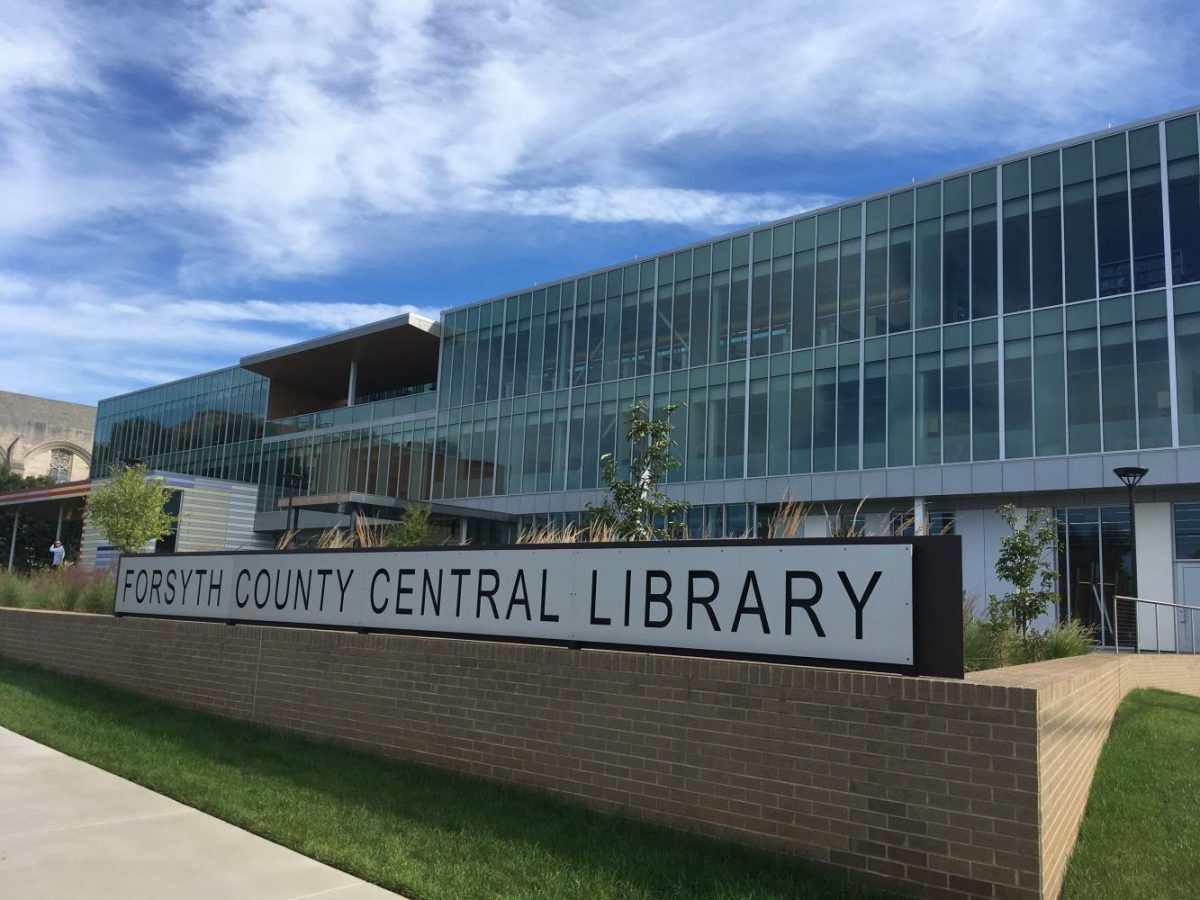 Forsyth County Public Library main branch is upgraded from the foundation, up.