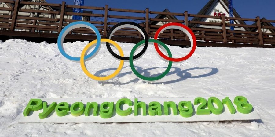 PyeongChang features the Olympic rings at the entrance at the town of Hoenggye.  The Olympics will be held from Feb. 9 through Feb. 25