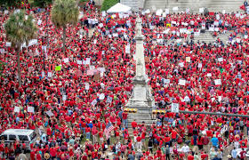 Teachers oppose lack of educational funding at State Capitol
