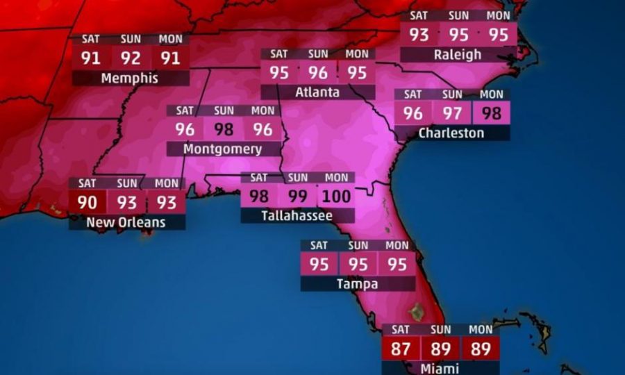All+through+the+Memorial+Day+Weekend%2C+many+cities+across+the+southeastern+US+experienced+record+high+temperatures.+It+is+important+to+stay+safe+and+hydrated+during+a+heat+wave.