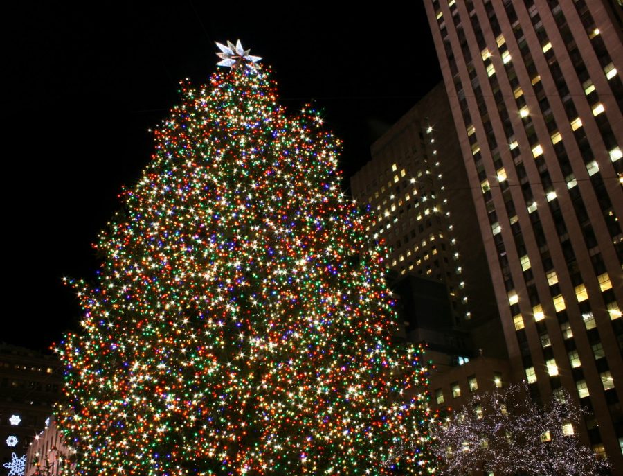 A previous Rockefeller Center Christmas Tree all decorated and lit up. The 2020 tree is set to be lit on live TV on Dec. 2.