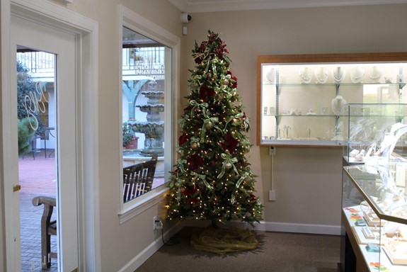 A Christmas tree display is set up at Ringmaster Jewelers off of Reynolda Rd. The display was set up the second week of November. 